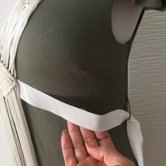 Bebe Olive Ribbon and Weave Dress - Picture 7 of 8